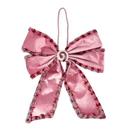 15" Velvet Sweets Bow Ornament