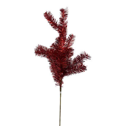 28" Retro Tinsel Spray - Red