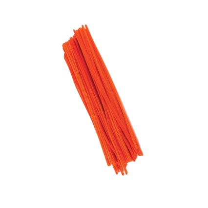 12" Chenille Stems - Orange