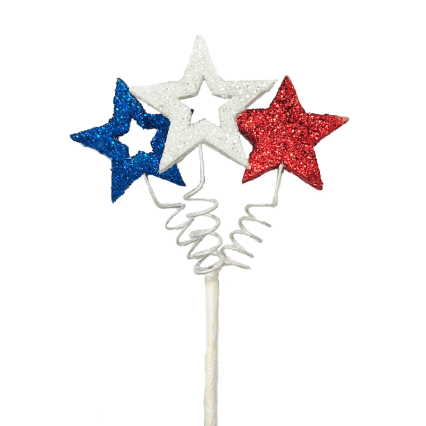12" Star Pick - Red, White, & Blue