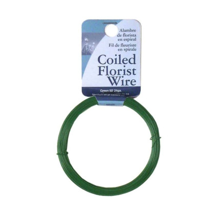 Florist Wire 24 gauge Green Coiled