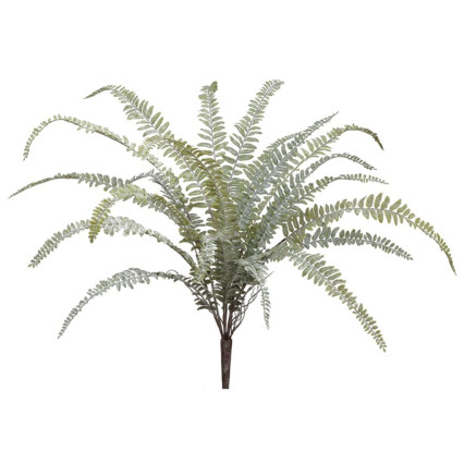 24" Soft Plastic Woodland Fern - Green/Gray