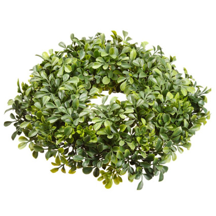 5.5" Boxwood Candle Ring - Green