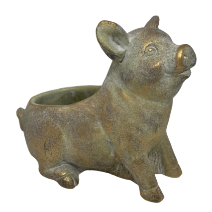 Small Cement Pig Planter