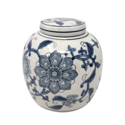 6" Porcelain Chinoiserie Ginger Jar