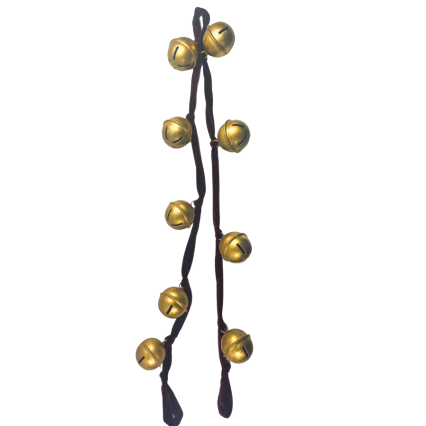 53" Golden Bells w/ Burgundy Velvet Hanger