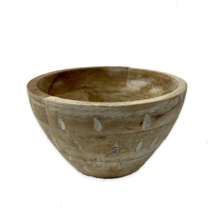 6" Carved Wood Bowl