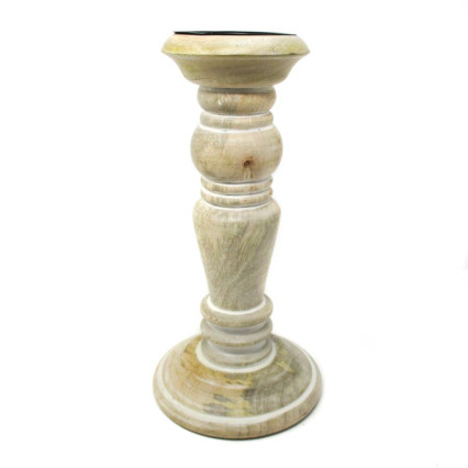 Wooden Candle Holder - 12"