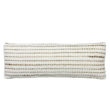 31" Natural Cotton/Jute Indoor Pillow