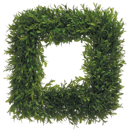 14" Tea Leaf Square Wreath