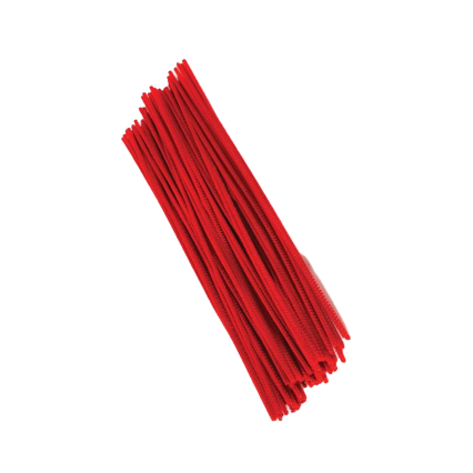 12" Chenille Stems - Red