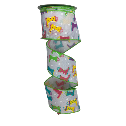 2.5" x 10yd Spring Rain boots