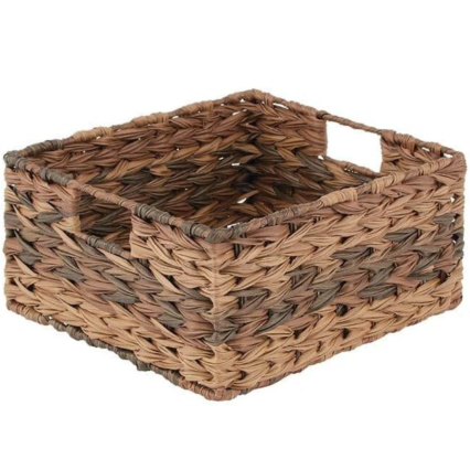 Brown Ombre Woven Storage Bin