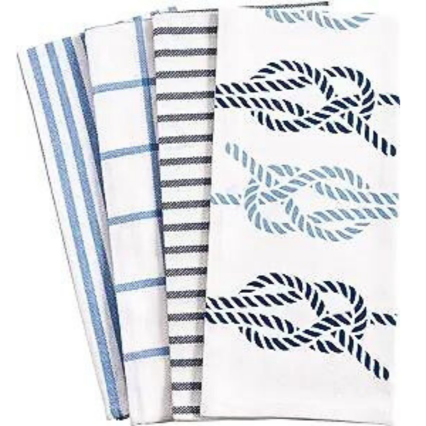 4 Pack Nautical Kitchen Towels