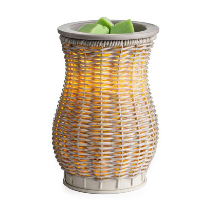 Illumination Fragrance Warmer-Gray Wash Wicker