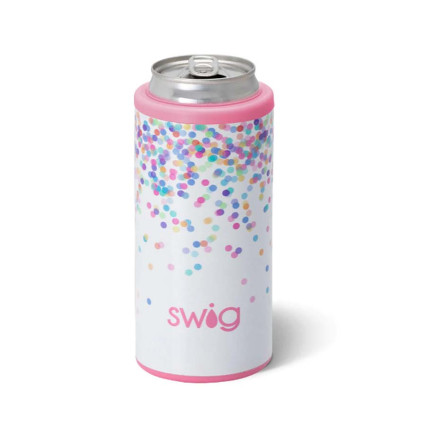 12oz Swig Skinny Can Cooler - Confetti