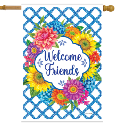 Floral Vines House Flag