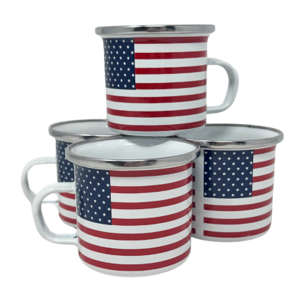 Adult Stars and Stripes Mugs- 4 Pack