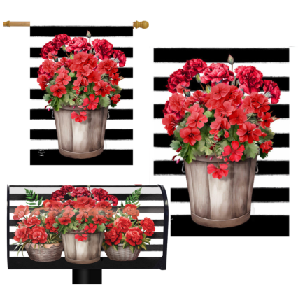 Striped Geranium Set