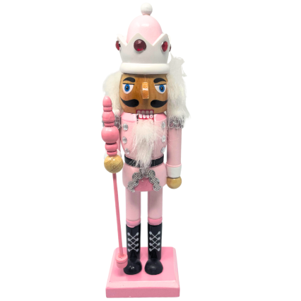 10.5" Pink Nutcracker w/ Crown