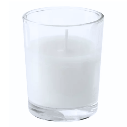 White Tea Light Candle in Glass Jar