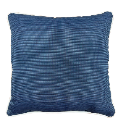 17" Natural Welt Outdoor Pillow - Denim