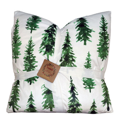 20" Thro Egret Green Multi 2PK Christmas Pillow