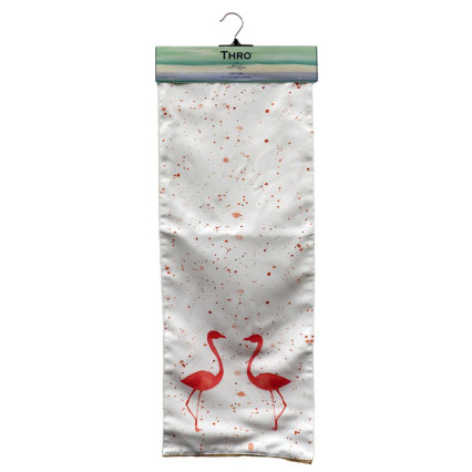 Fatima Flamingo Indoor/Outdoor Table Runner w/Jute Trim