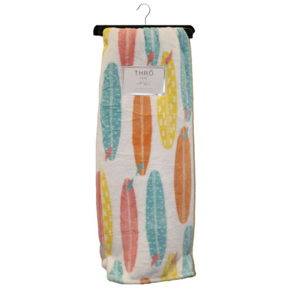 Thro Home Montauk Surfboard Printed Fleece Throw - 50" x 70"