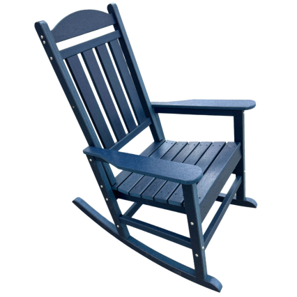 Outdoor Adirondack Rocking Chair-Dark Blue