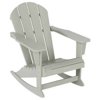 Outdoor Adirondack Rocking Chair-Light Grey