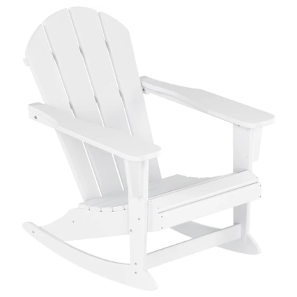 Outdoor Adirondack Rocking Chair-White