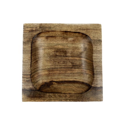 6" Square Wood Tray