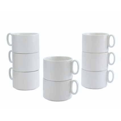 8 Pk Stackable Mug Set