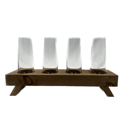 4pc Mason Craft & More Mimosa Set w/ Wood Tray