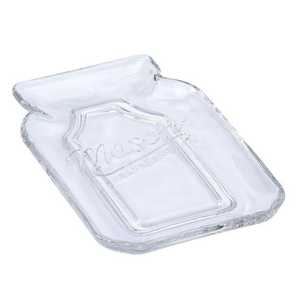 7.5"x5" Mason Jar Glass Spoon Rest