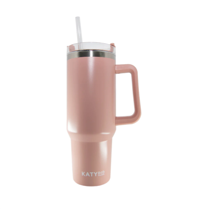 40 oz Tumbler w/Handle - Peach