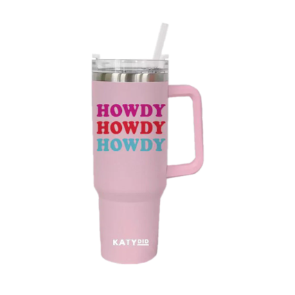 40 oz Tumbler w/Handle - Howdy Western