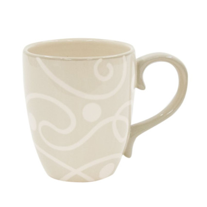 Taupe White Coffee Mug