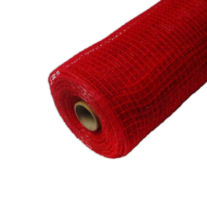 10"x10yd Fabric Deco Mesh - Red