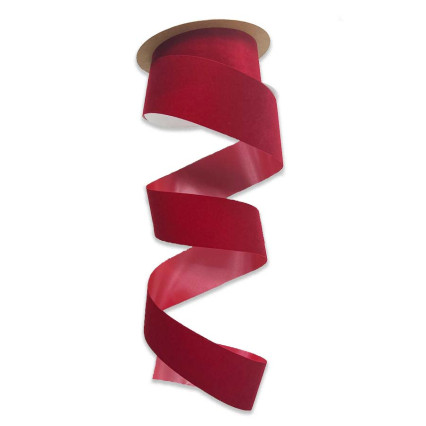 2.5" x 25yd Veltex Ribbon-Brick Red