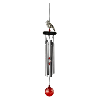 18" Crystal Cardinal Windchime