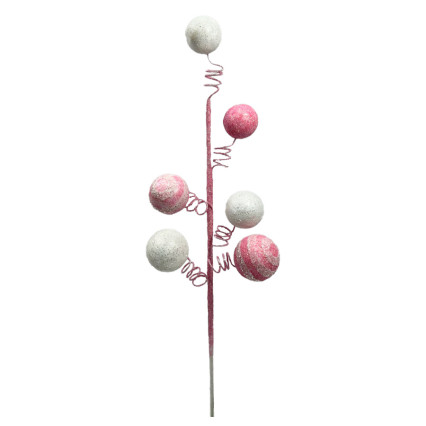 21" Pink White Ball Pick