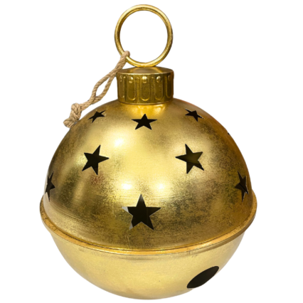 36" Metal Gold Metallic Hanging Jingle Bell