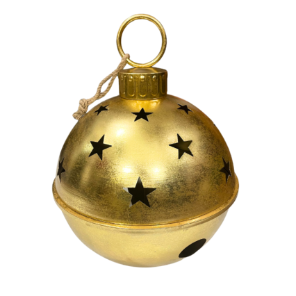 30" Metal Gold Metallic Hanging Jingle Bell