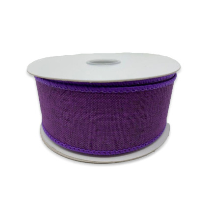 1.5" x 10Y Purple Canvas Ribbon