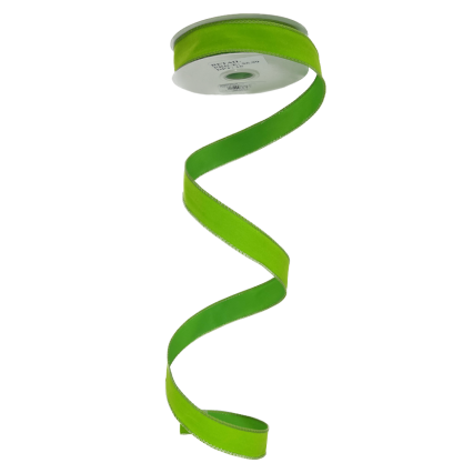 1" x 10yd Velvet Fuzz Ribbon - Lime