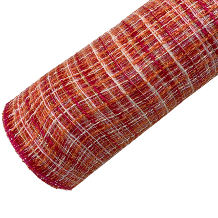 10" x 10yd Tweed Summer Orange Mesh