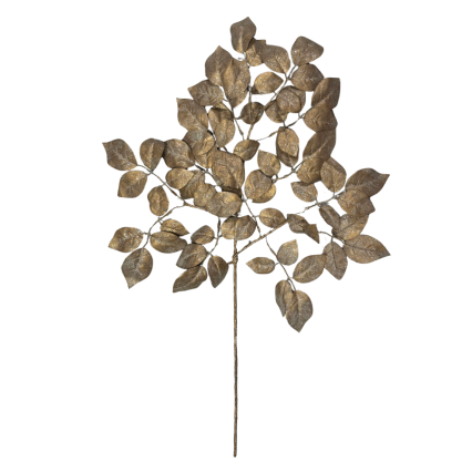 31" Glitter Rose Leaf Spray - Bronze