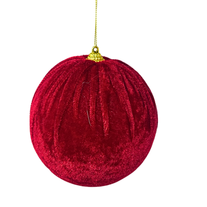 6" Red Velvet Ornament